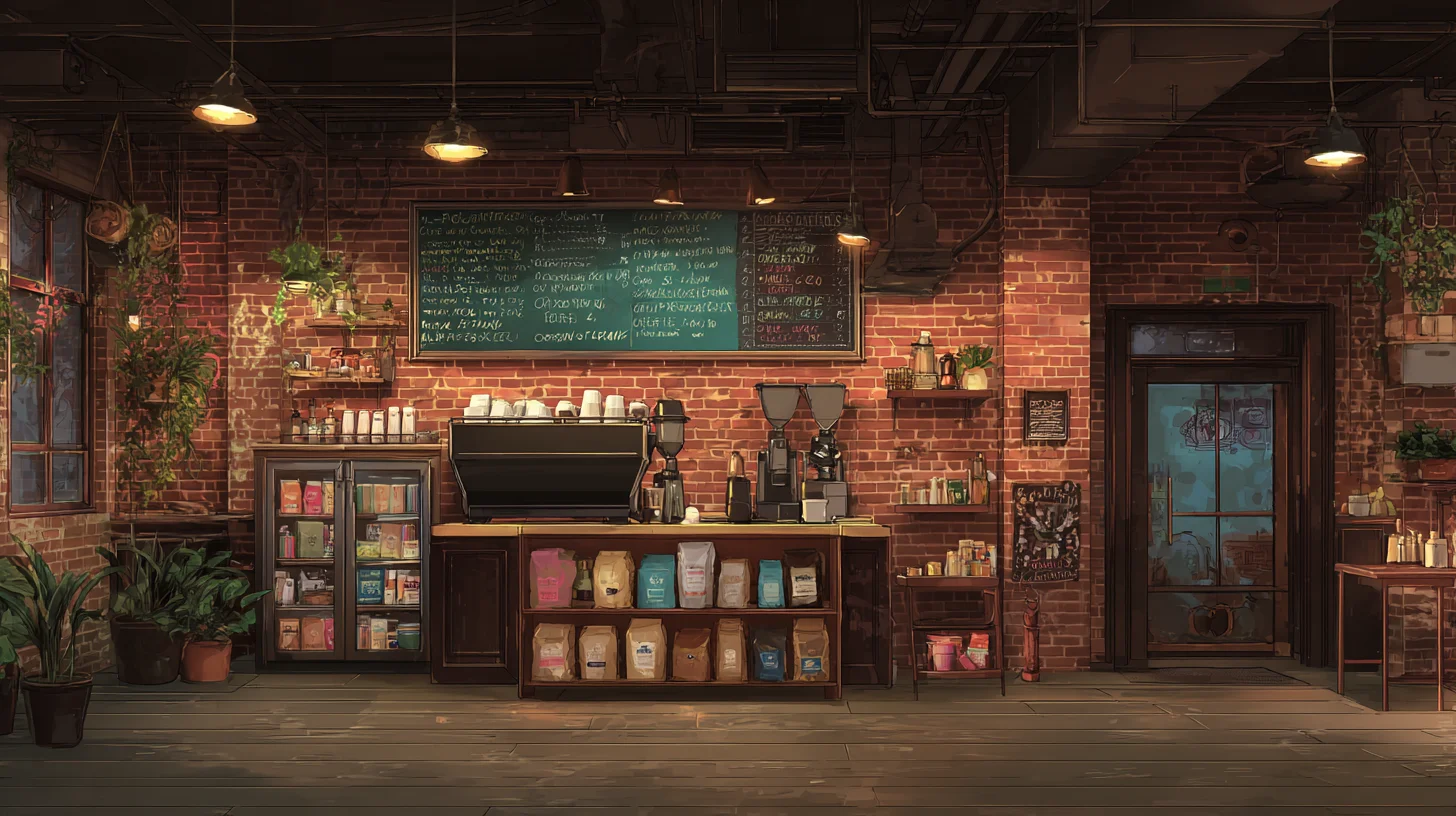 Coffee Shop Background 27 - Free virtual background for Zoom, Teams & Google Meet