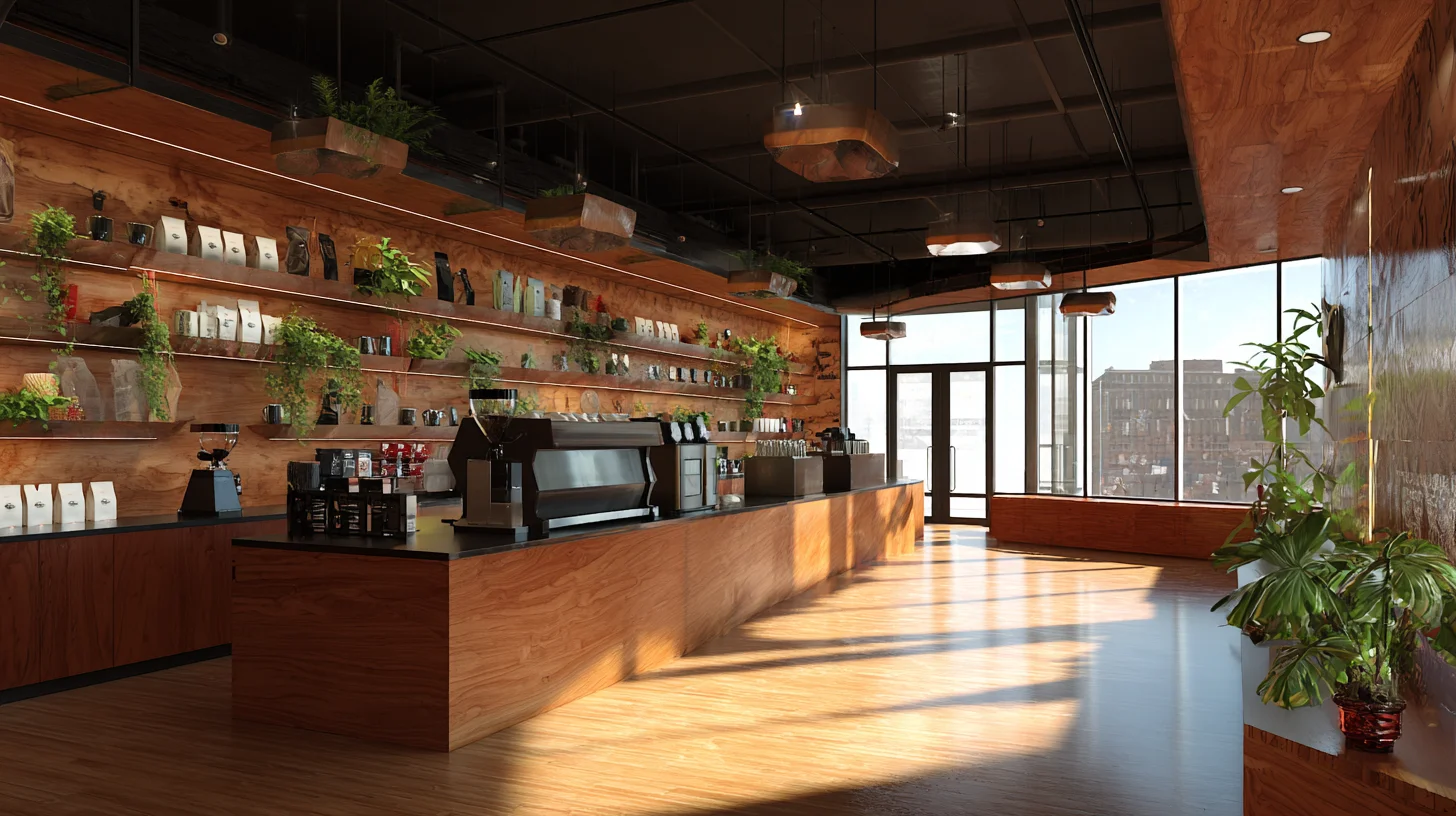 Coffee Shop Background 34 - Free virtual background for Zoom, Teams & Google Meet