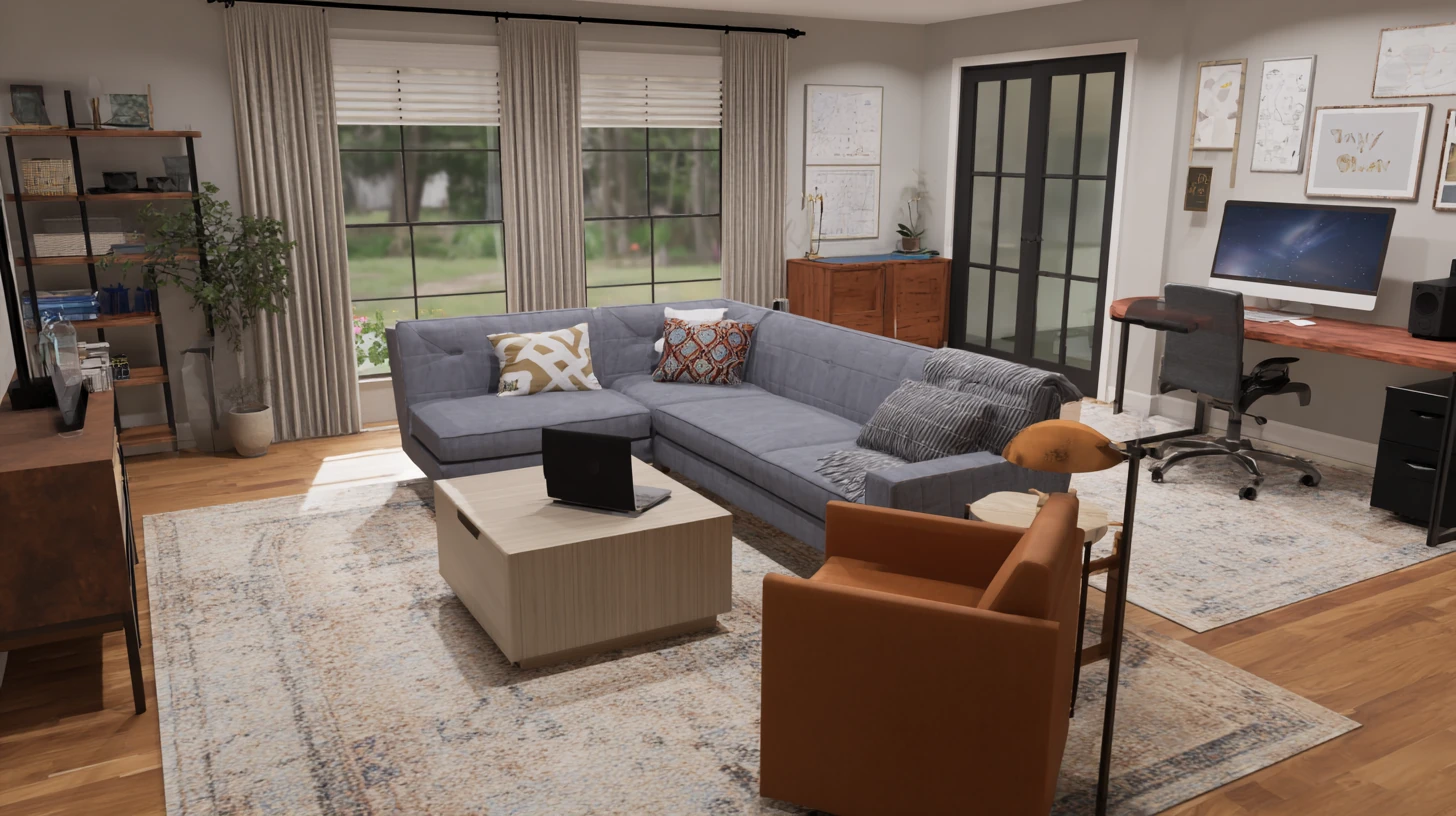 Living Room Background 43 - Free virtual background for Zoom, Teams & Google Meet