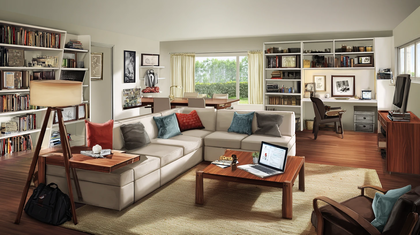 Living Room Background 44 - Free virtual background for Zoom, Teams & Google Meet