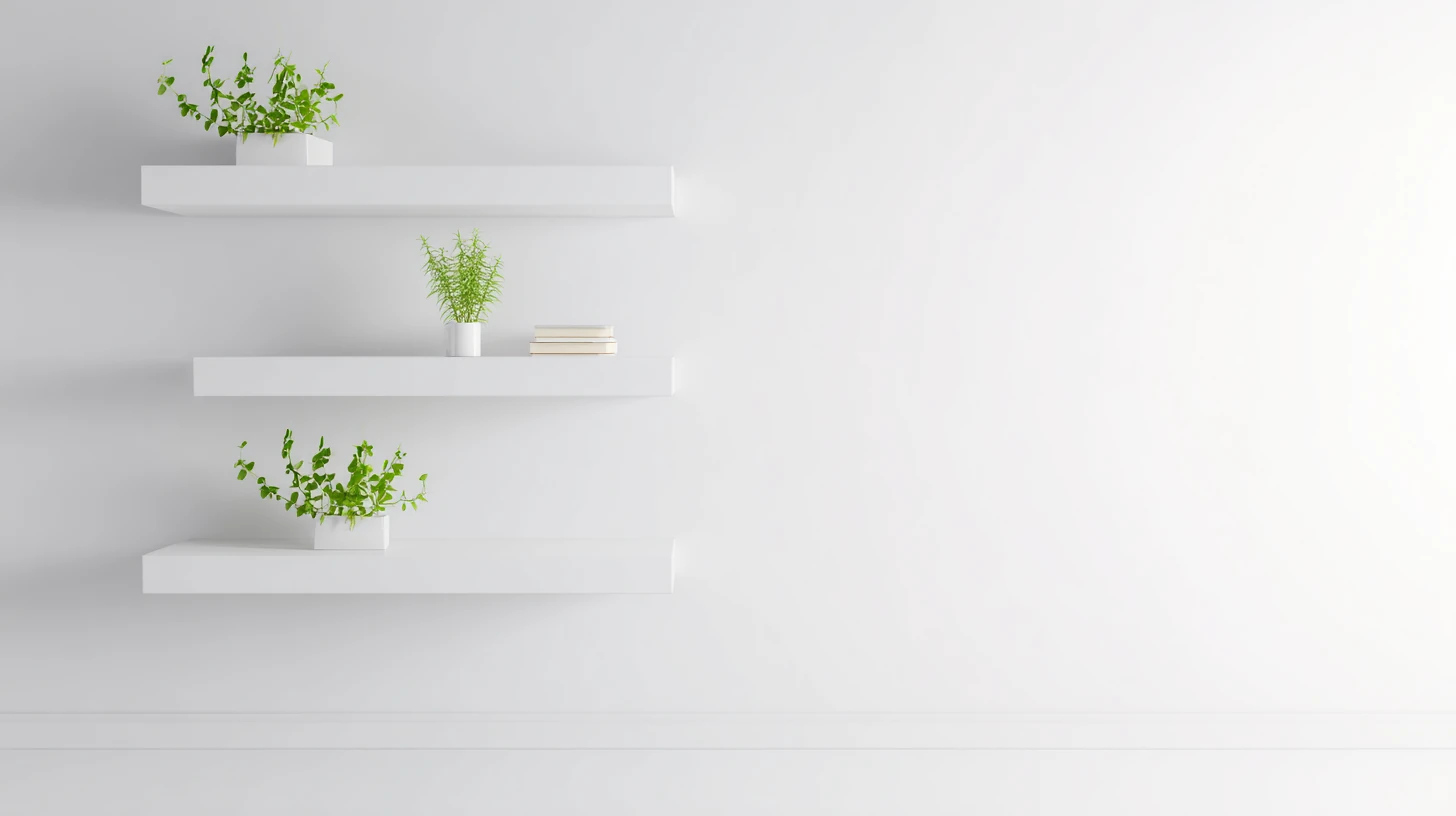 Bright Wall Shelf Background 17 - Free virtual background for Zoom, Teams & Google Meet