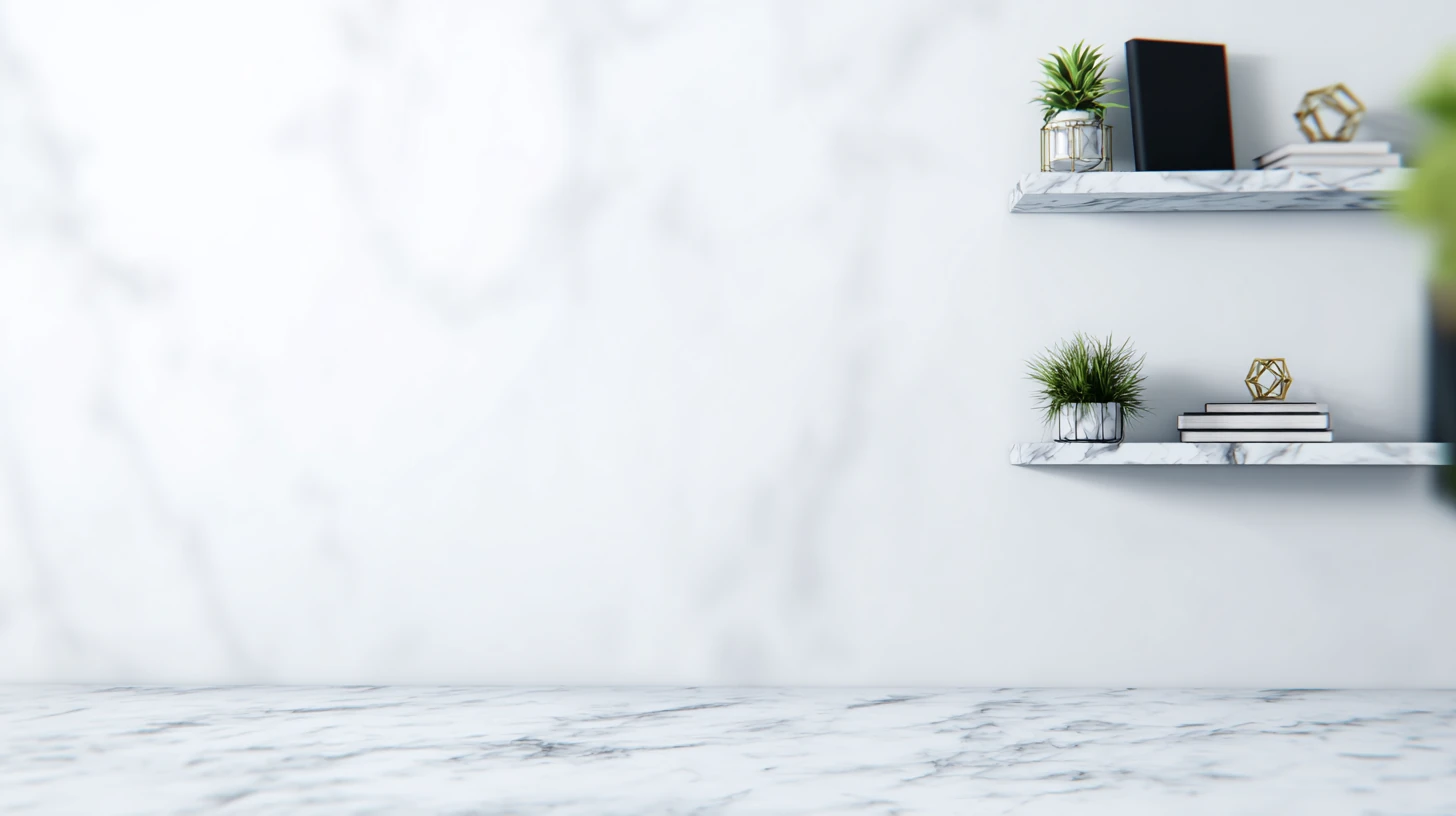 Bright Wall Shelf Background 24 - Free virtual background for Zoom, Teams & Google Meet