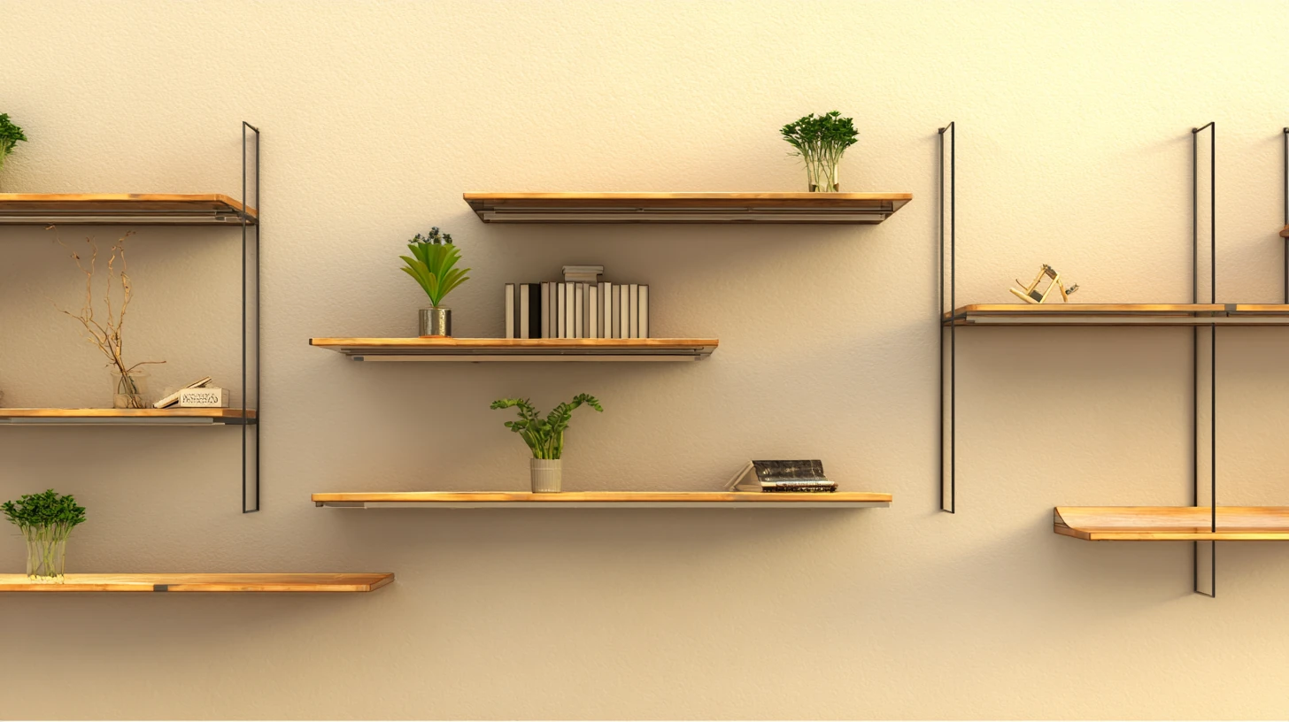 Bright Wall Shelf Background 26 - Free virtual background for Zoom, Teams & Google Meet