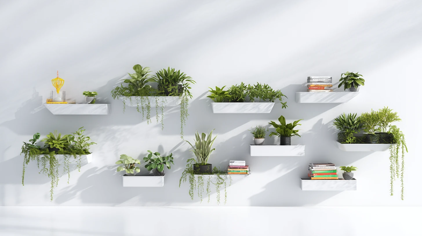 Bright Wall Shelf Background 31 - Free virtual background for Zoom, Teams & Google Meet