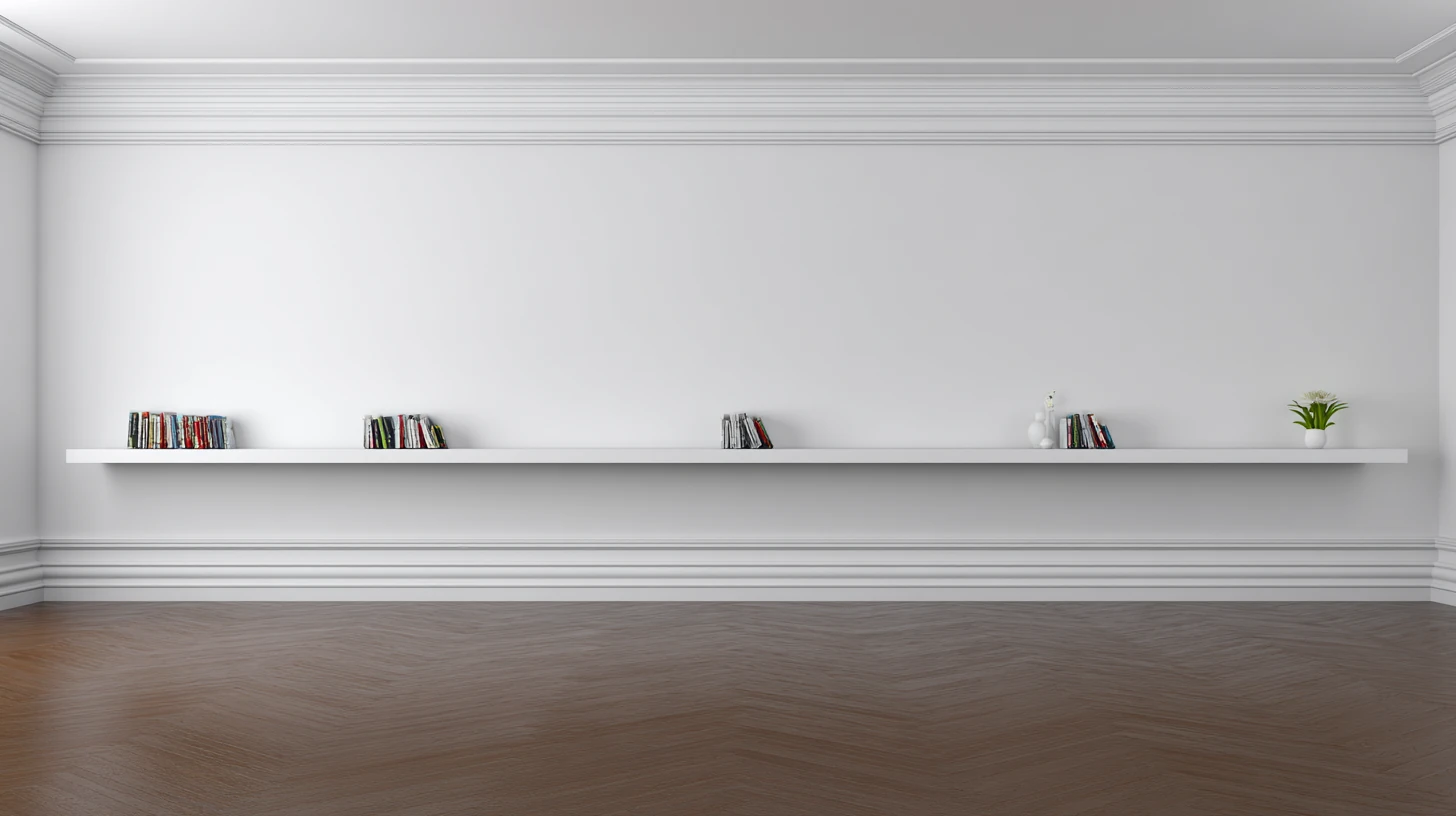 Bright Wall Shelf Background 32 - Free virtual background for Zoom, Teams & Google Meet