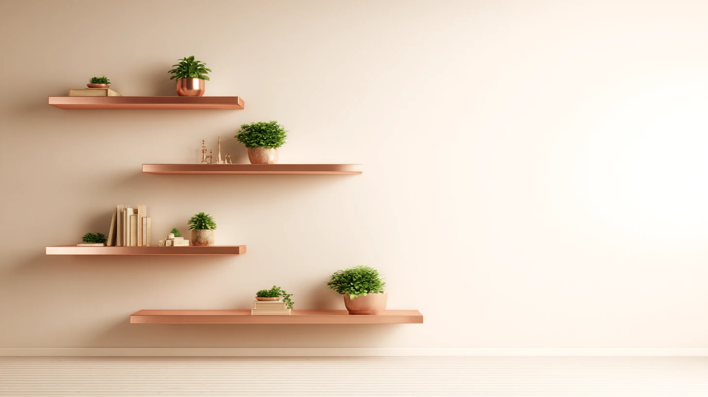 Bright Wall Shelf Background 43 - Free virtual background for Zoom, Teams & Google Meet