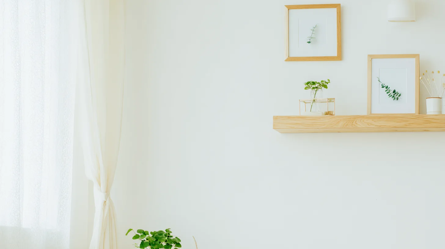 Bright Wall Shelf Background 49 - Free virtual background for Zoom, Teams & Google Meet