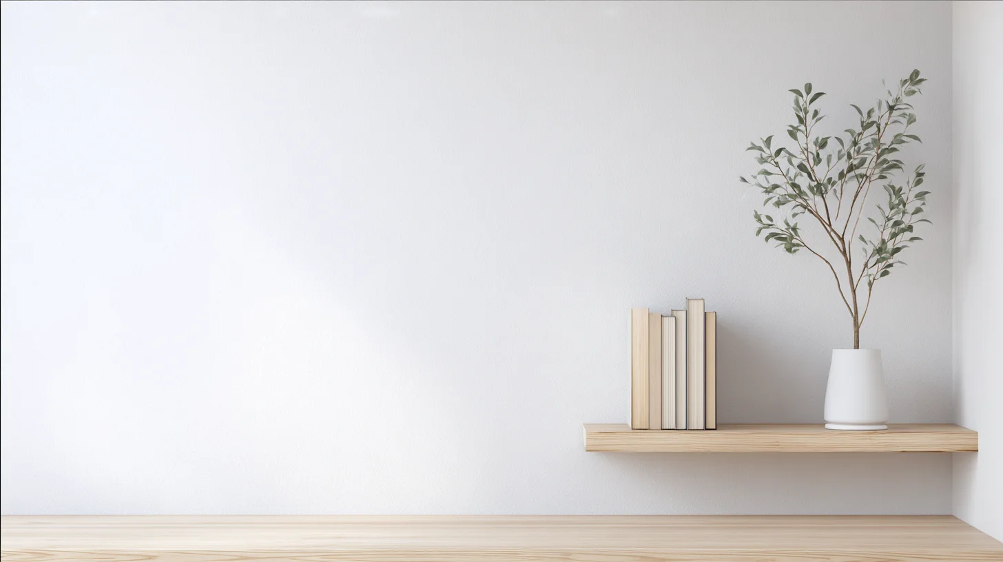 Bright Wall Shelf Background 51 - Free virtual background for Zoom, Teams & Google Meet